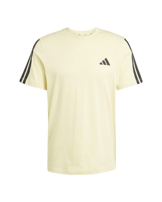 Adidas Yellow Essentials 3-Stripes T-Shirt for men