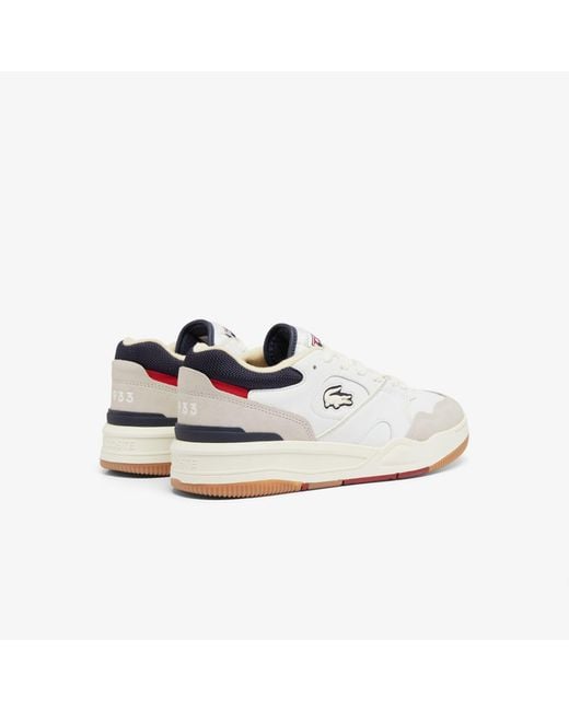Lacoste White Lineshot Leather Trainers Size 9 for men