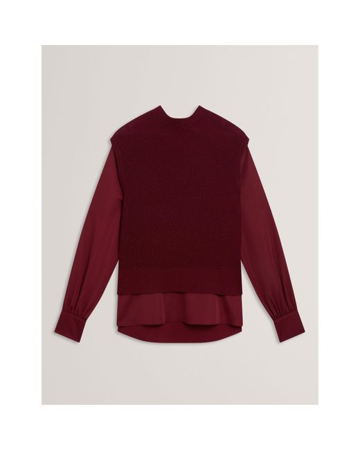 Ted Baker Red Knitted Top