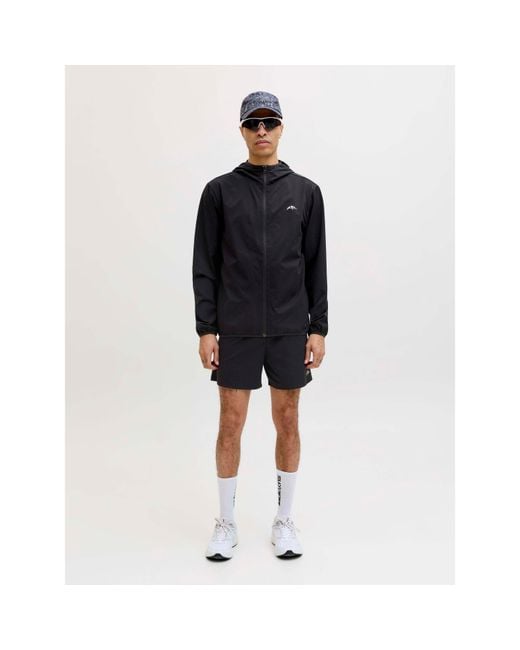 Jack & Jones Black Windbreaker And Shorts Set for men