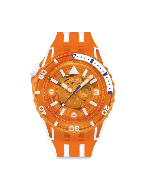 Swatch Orange Scubaqua Analogue Quartz Watch for men