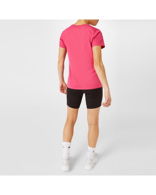 Slazenger 1881 Pink Ladies V Neck Tee Shirt