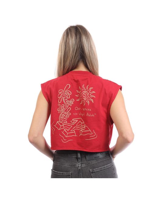 Off-White c/o Virgil Abloh Red Arrow Crop Top