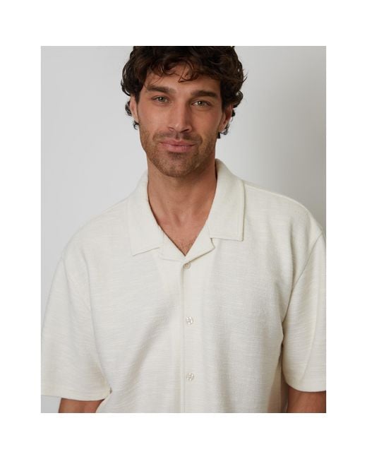 Threadbare Gray Antti Short-Sleeve Plain Shirt for men