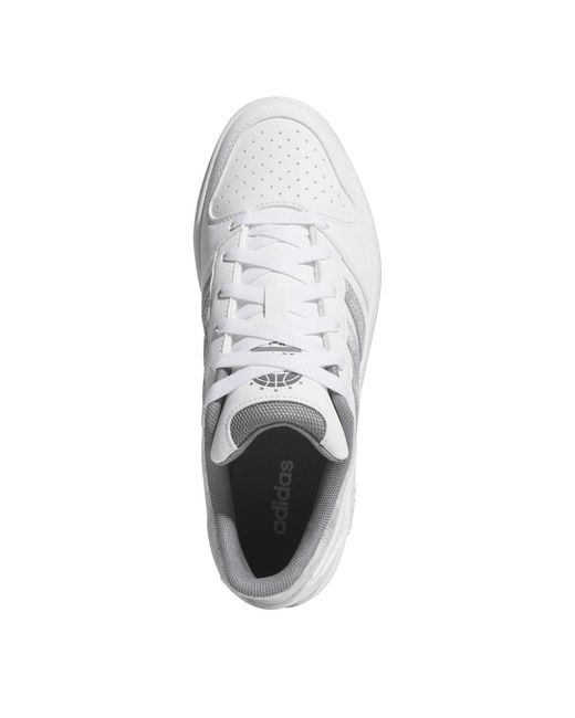 Adidas White Hoops Classic Court Trainers