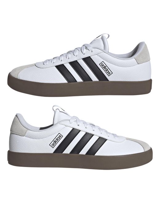 Adidas White Vl Court 3.0 Shoes for men