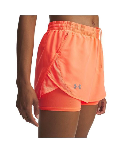 Under Armour Orange Fly By Performance Running Shorts