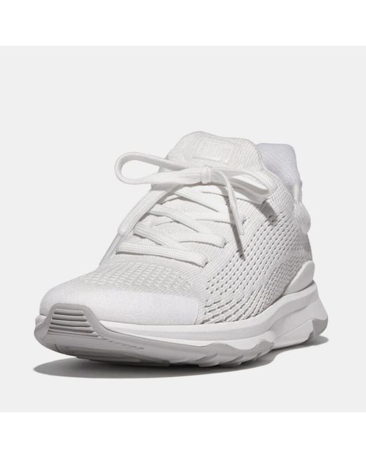 Fitflop White Vitamin Ffx Knit Sports Trainers