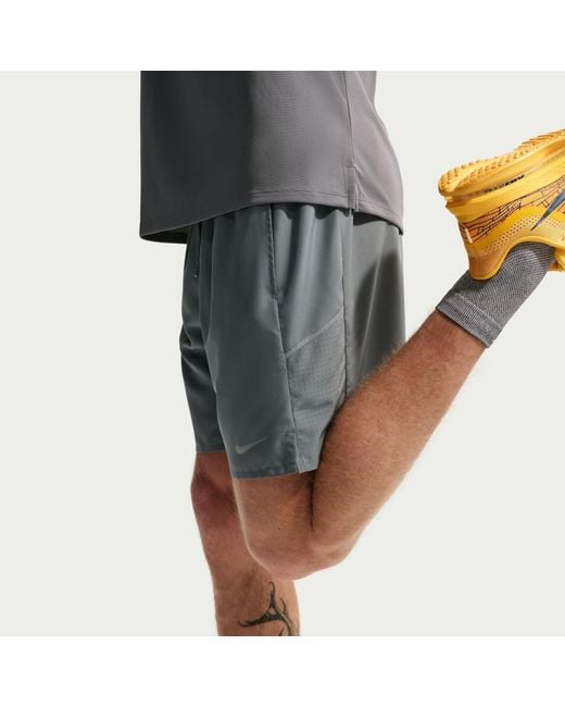 Nike Gray Miler 7 Performance Running Shorts for men