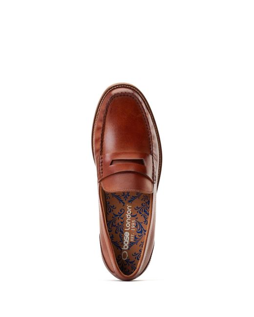 Base London Red Garfield Penny Loafer for men