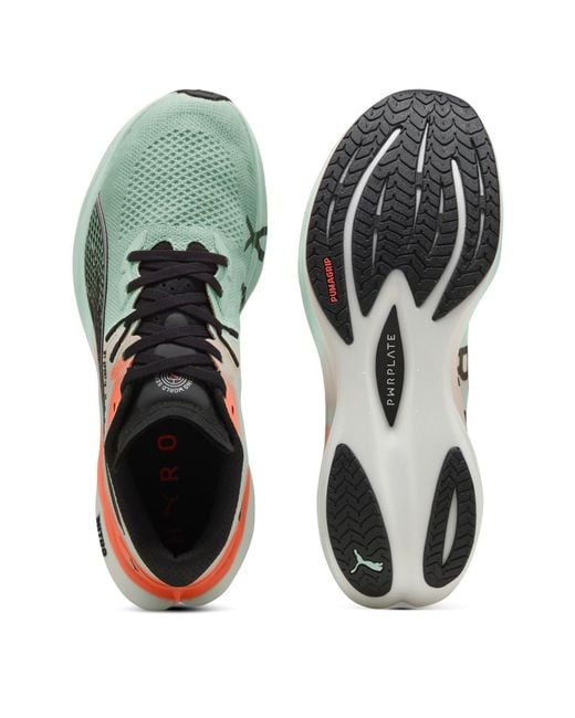 PUMA Green Deviate Nitro 3 Running Shoes for men