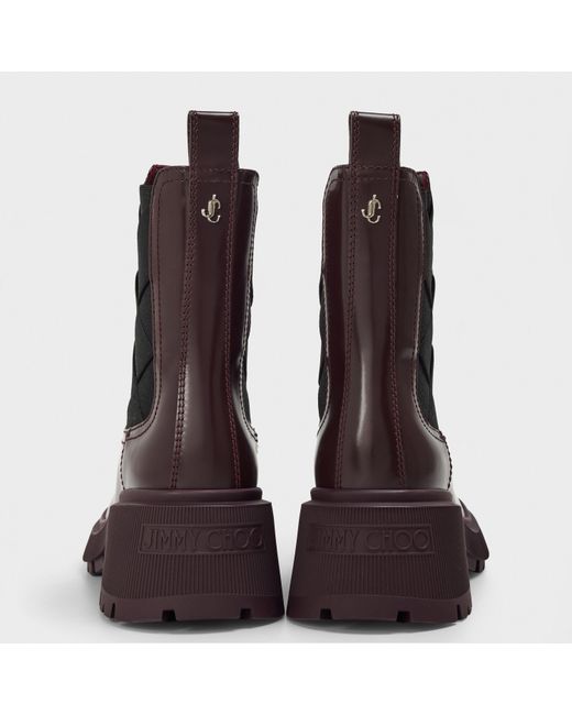 Jimmy Choo Brown Louri Combat Flat Ankle Boots