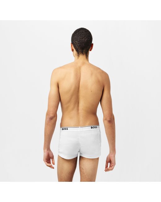 Boss White Bodywear 3-Pack Boxer Shorts With Logo Detail for men