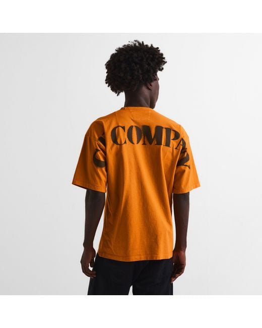 C P Company Orange Cp Back Logo Ts Sn61 for men