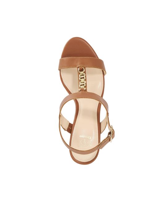Dune Brown Kasslie Wedge Heeled Sandals