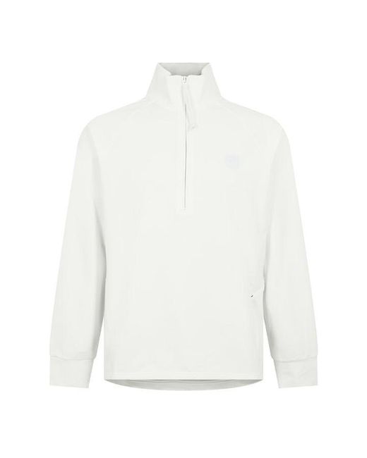 CP COMPANY METROPOLIS White Half Quarter Zip Sweatshirt for men