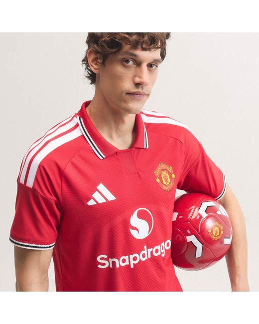 Adidas Red Manchester United Authentic Home Shirt 2026/27 for men