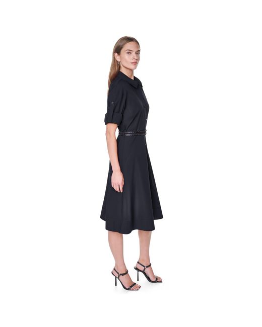 DKNY Black Belt Pop Shirt Dress