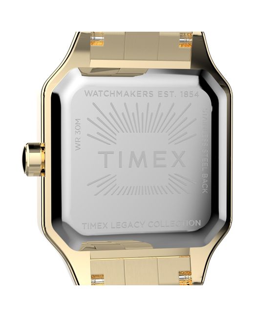 Timex Metallic Square Analogue Quartz Watch