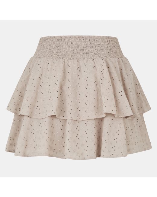 Jack Wills Natural Brodere Rara Skirt