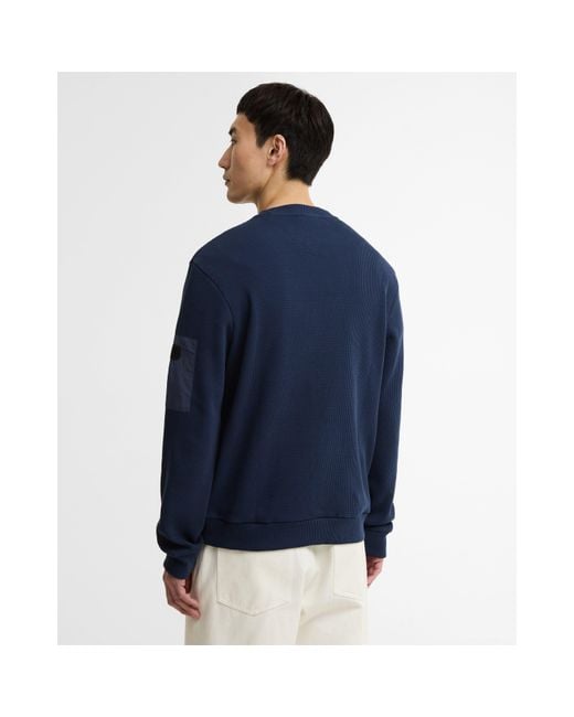 Barbour Blue Crew Sweatshirt for men