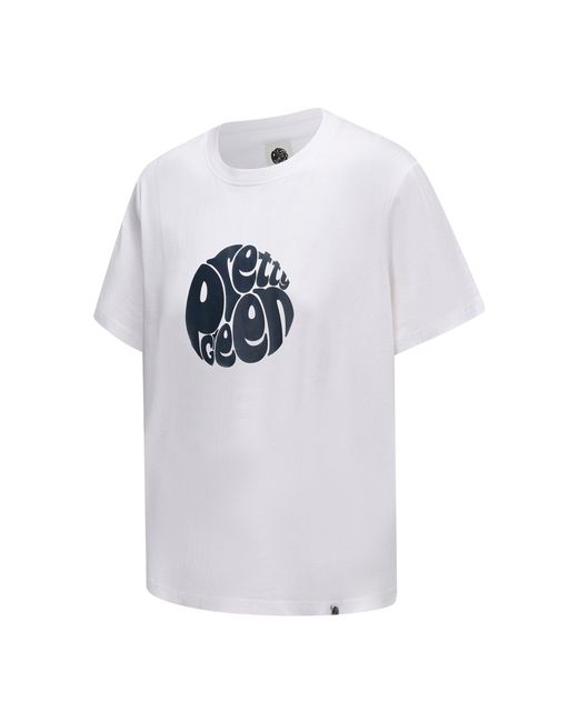 Pretty Green Blue Large Logo Tee for men