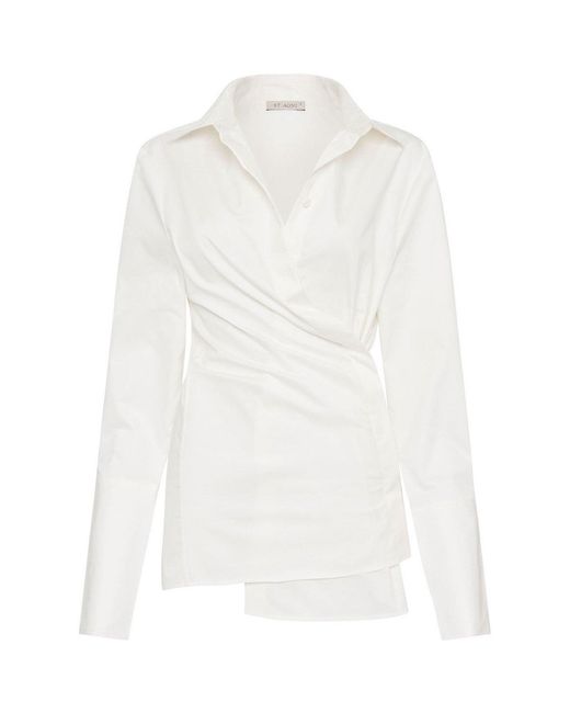 St. Agni White Wrap Shirt