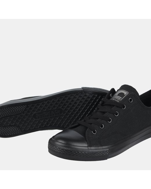 SoulCal & Co California Black Canvas Low Trainers for men