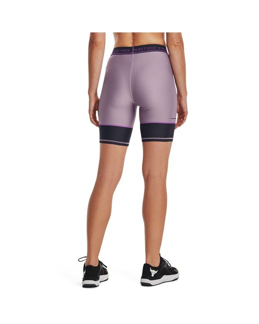 Under Armour Purple Ua Pjt Rck Bike Short Gym