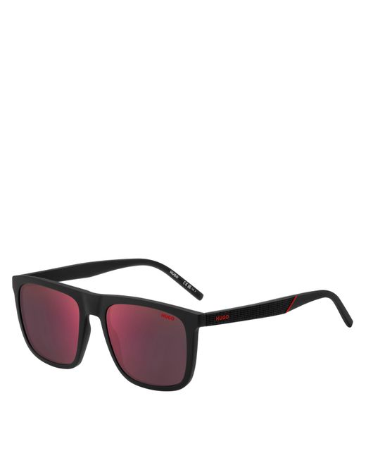 HUGO Black Rectangle Sunglasses for men