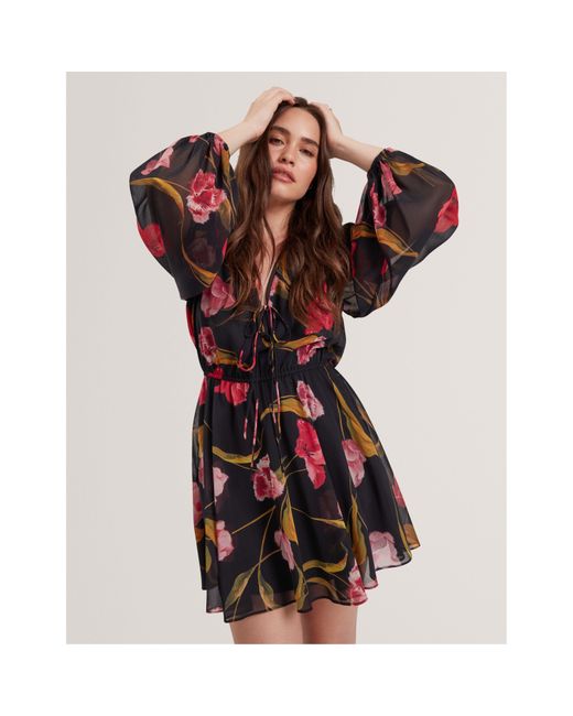 Ted Baker Red Long Sleeve Blouse