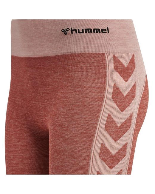 Hummel Red Seamless Mid Waist Tights