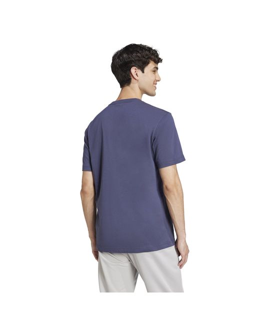 Adidas Blue Graphic Logo T-Shirt for men