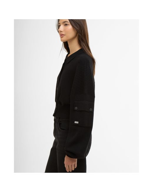 Barbour Black Gigi Knitted Bomber