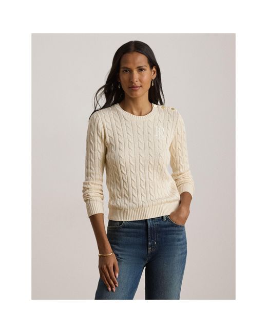 Ralph Lauren Natural Cable-Knit Jumper