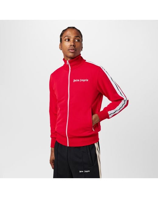 Palm Angels Red Classic Track Jacket for men