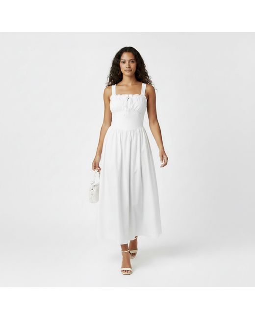 Jack Wills White Midi Tea Dress
