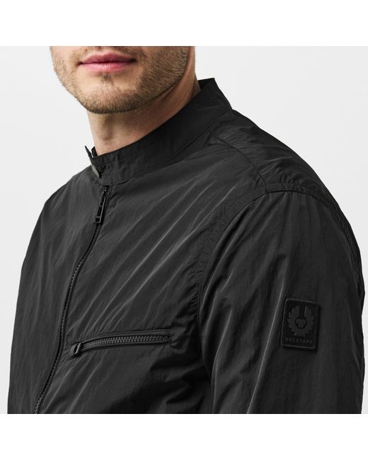 Belstaff Black Walkham Long Sleeve Full Zip Bomber Jacket for men