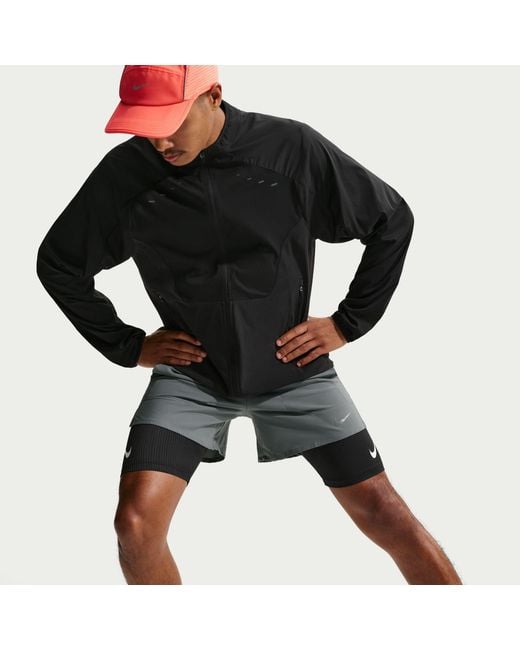 Nike Gray Stride 5In Performance Shorts for men