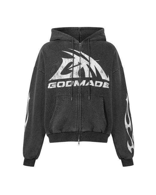 God Made Gray Full Zip Fleece for men