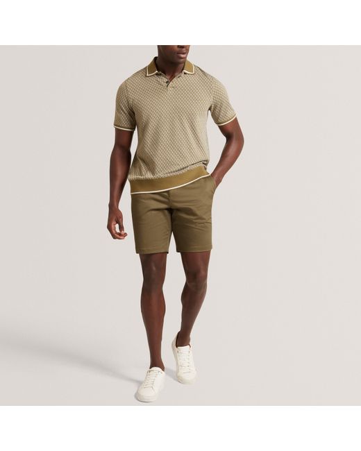 Ted Baker Green Ss Geo Polo for men
