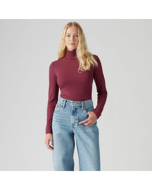 Levi's Red Dreamy Turtleneck Long Sleeve T-Shirt