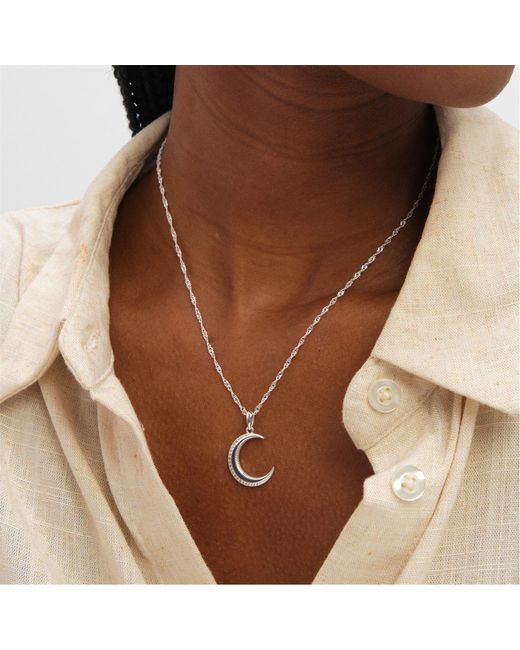 Inicio Metallic Sterling Plated Pave Pendant