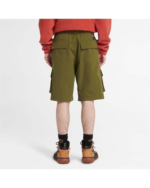 Timberland Green Durable Water Repellent Cargo Shorts for men