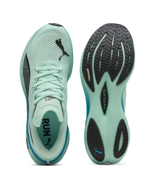 PUMA Green Deviate Nitro 3 Running Shoes for men