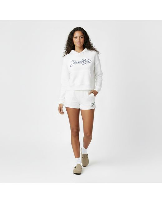 Jack Wills White Ottoman Rib Hood Ladies