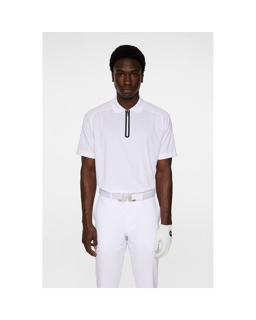 J.Lindeberg Blue Short Sleeve Performance Polo Shirt for men