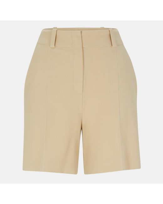 HUGO Natural Hatisi Structured Stretch Straight Leg Trousers