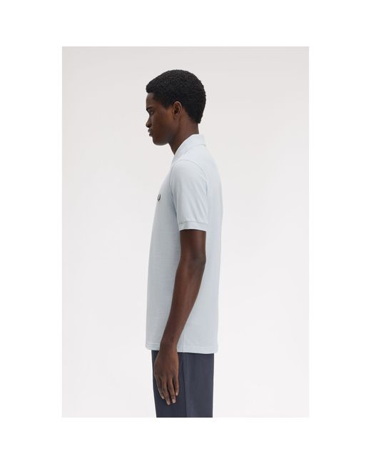 Fred Perry White Plain Polo Shirt for men