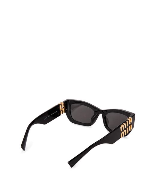 Miu Miu Black Rectangle Sunglasses